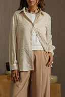 APRICOT JACQUARD BUTTONDOWN