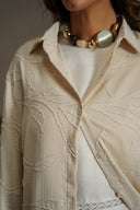 APRICOT JACQUARD BUTTONDOWN