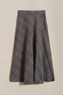 BROWN THEATRE GINGHAM SKIRT