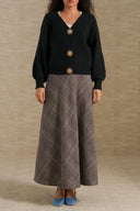 BROWN THEATRE GINGHAM SKIRT