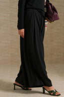 BLACK ARCHITECT PLEATED PANTS