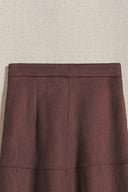 CHOCLATE BROWN WILD SUEDE SKIRT