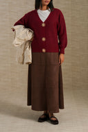 CHOCLATE BROWN WILD SUEDE SKIRT