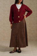 CHOCLATE BROWN WILD SUEDE SKIRT