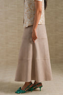 TAN WILD SUEDE SKIRT