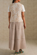 TAN WILD SUEDE SKIRT