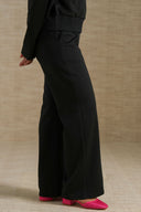 BLACK IVORY STITCH PANTS