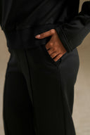 BLACK IVORY STITCH PANTS