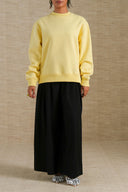 BLACK WIDE VACATION PANTS