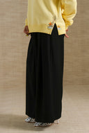 BLACK WIDE VACATION PANTS
