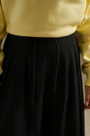 BLACK WIDE VACATION PANTS