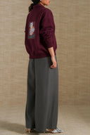 GREY WIDE VACATION PANTS