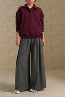 GREY WIDE VACATION PANTS