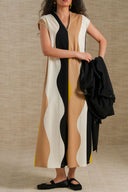 MUSTARD TRAVEL RETRO DRESS