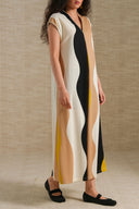 MUSTARD TRAVEL RETRO DRESS