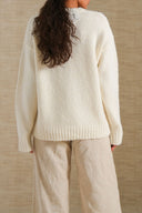 OFF WHITE DAISY NOTES SWEATER