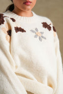 OFF WHITE DAISY NOTES SWEATER