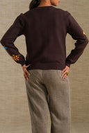 CHOCLATE BROWN AUTUMN HARVEST CARDIGAN
