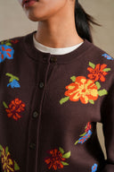 CHOCLATE BROWN AUTUMN HARVEST CARDIGAN