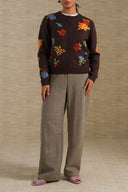 CHOCLATE BROWN AUTUMN HARVEST CARDIGAN