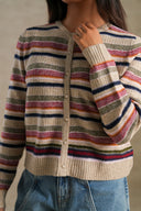 MULTI STRIPE WORK CARDIGAN
