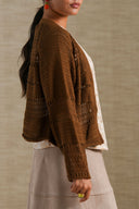 BROWN LAZY DAY CARDIGAN