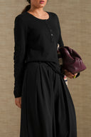 BLACK CROCHET KNIT TOP