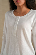 WHITE CROCHET KNIT TOP
