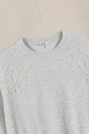 GREY THREAD STORY SWEATSHIRT