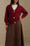 BURGUNDY SUNSTONE CARDIGAN