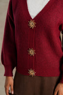 BURGUNDY SUNSTONE CARDIGAN