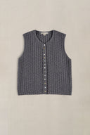 GREY MOSAIC KNIT CARDIGAN