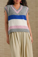 GREY BLUE WEEKEND KNIT SWEATER