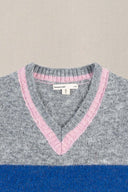 GREY BLUE WEEKEND KNIT SWEATER