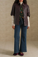 BURGUNDY AFTER-5 LEATHERY TOP