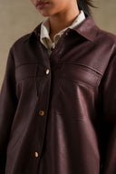 BURGUNDY SADDLE POCKET TOP