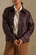 BURGUNDY SADDLE POCKET TOP