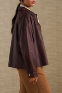 BURGUNDY SADDLE POCKET TOP