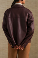 BURGUNDY SADDLE POCKET TOP