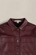 BURGUNDY SADDLE POCKET TOP
