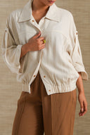 ECRU ARCHITECT SHACKET BLOUSE