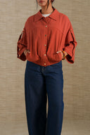 RUST ARCHITECT SHACKET BLOUSE