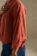 RUST ARCHITECT SHACKET BLOUSE