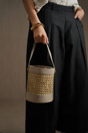TAUPE TROPICANA BUCKET BAG