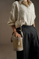 TAUPE TROPICANA BUCKET BAG