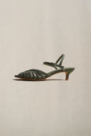 GREEN POSITANO HEELS