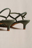 GREEN POSITANO HEELS