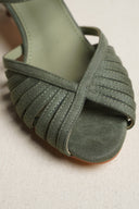 GREEN POSITANO HEELS