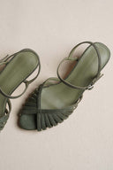 GREEN POSITANO HEELS