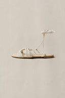 OFF WHITE CAPRI WOVEN SLIDES